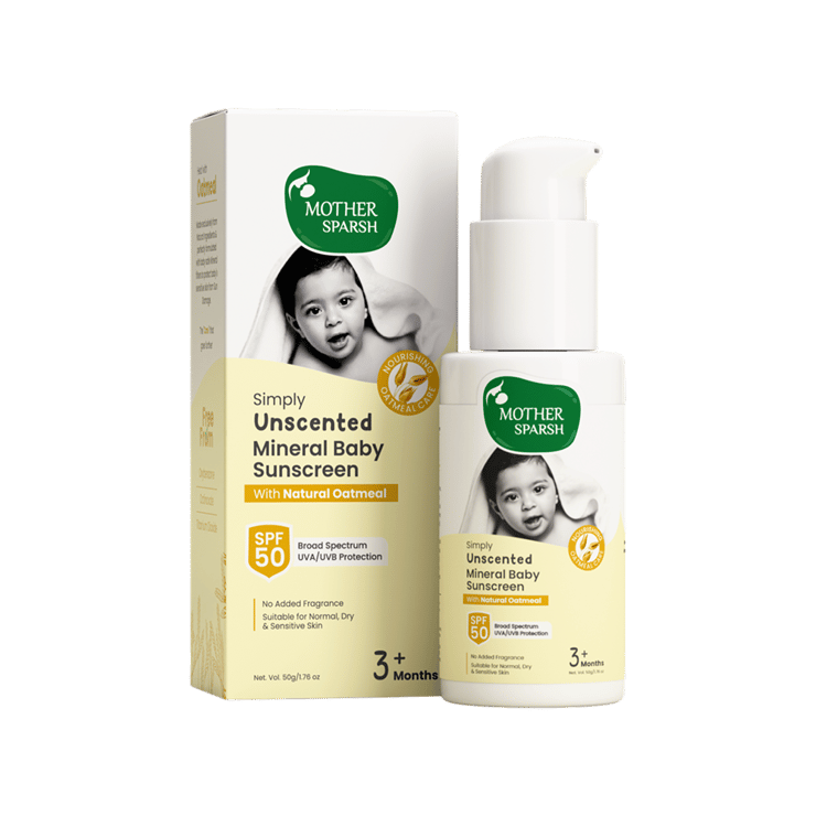 Mother Sparsh Simply Unscented Mineral Baby Sunscreen – 50 g