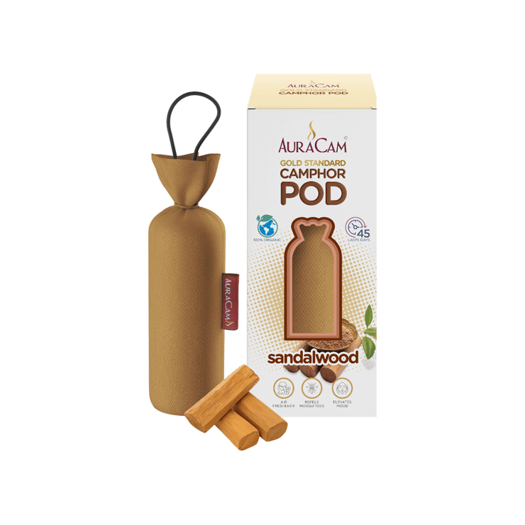 AuraCam Gold Standard Camphor Pod/Cone (Sandalwood) – 60 g