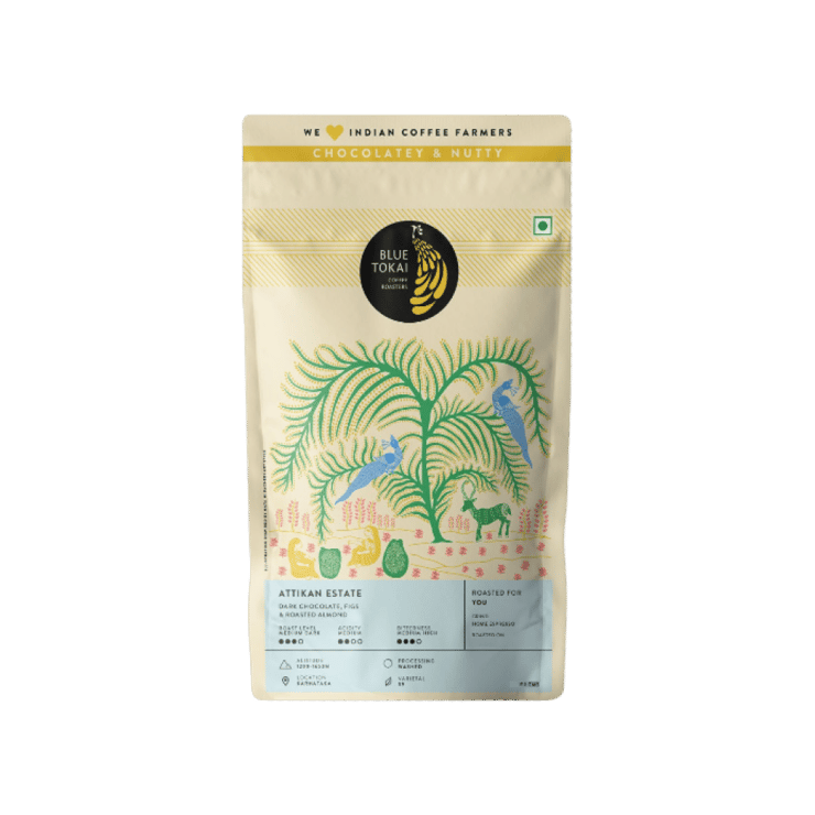 Blue Tokai Attikan Estate Home Espresso Medium Dark Roasted Ground Coffee – 150 g