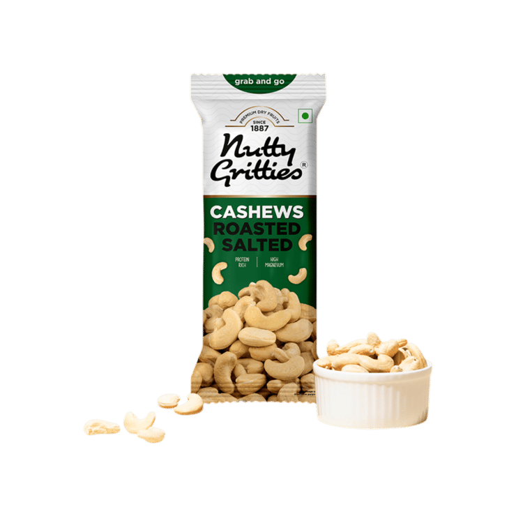 Nutty Gritties Salted & Roasted Flavoured Cashew – 40 g
