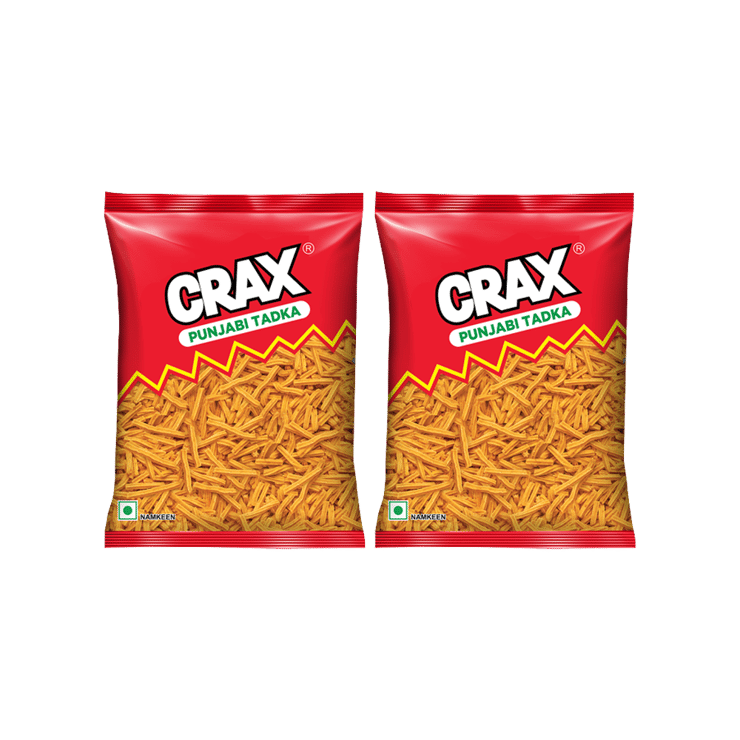 Crax Punjabi Tadka Namkeen Snacks – Pack of 2 – 2 x 160 g