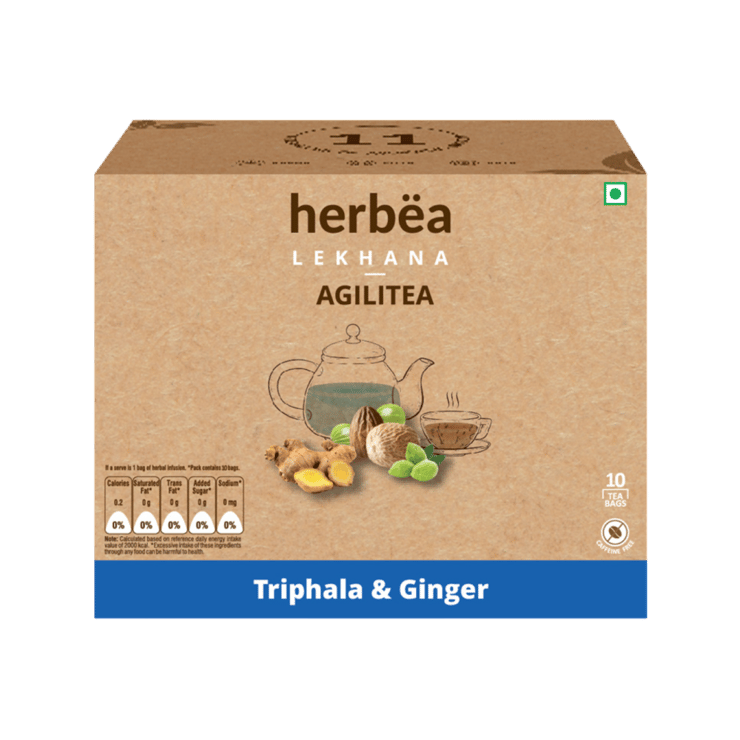 HERBEA Agili Tea (Triphala & Ginger) – 15 g (10 x 1.5 g)