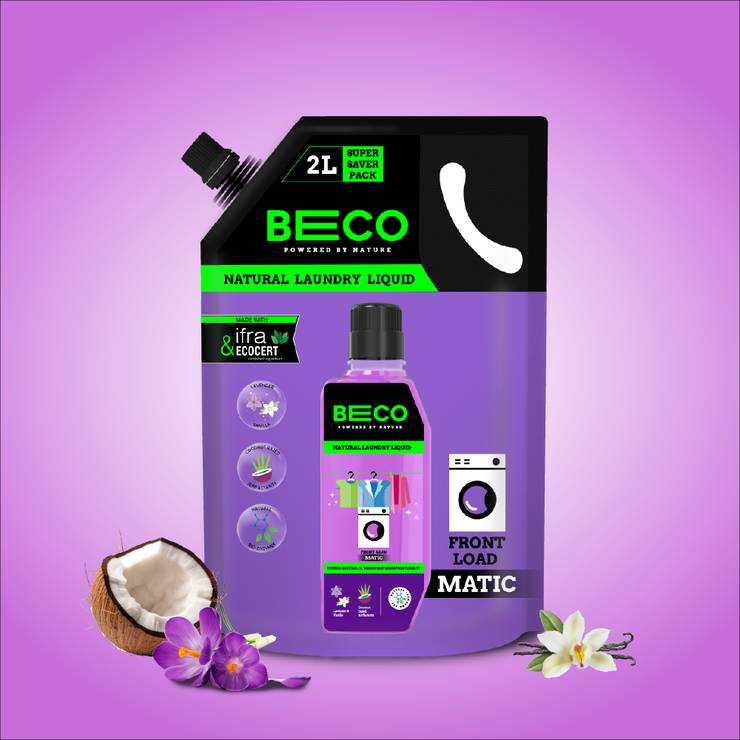 Beco Natural Front Load Liquid Detergent Refill Pack (Lavender & Vanilla) – 2 ltr