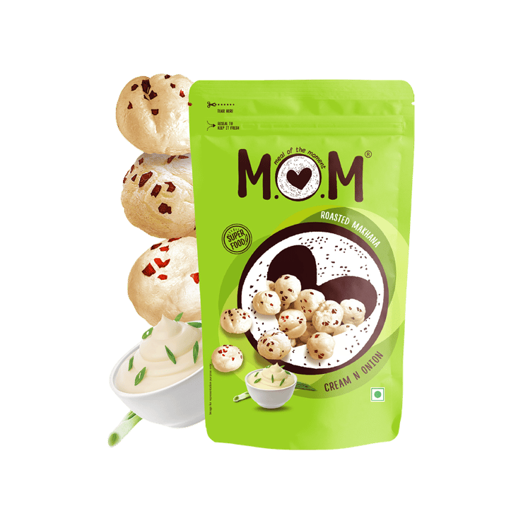 Cream & Onion Roasted Makhana by MOM – Meal Of The Moment – 52 g