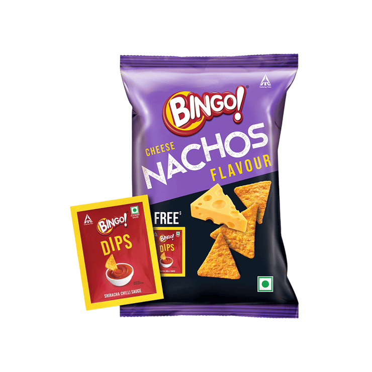 Bingo Cheese Nachos with Free Dip – 80 g