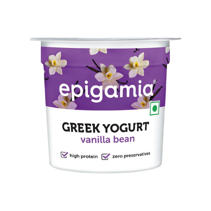 epigamia Vanilla Bean Flavoured Greek Yogurt – 85 g