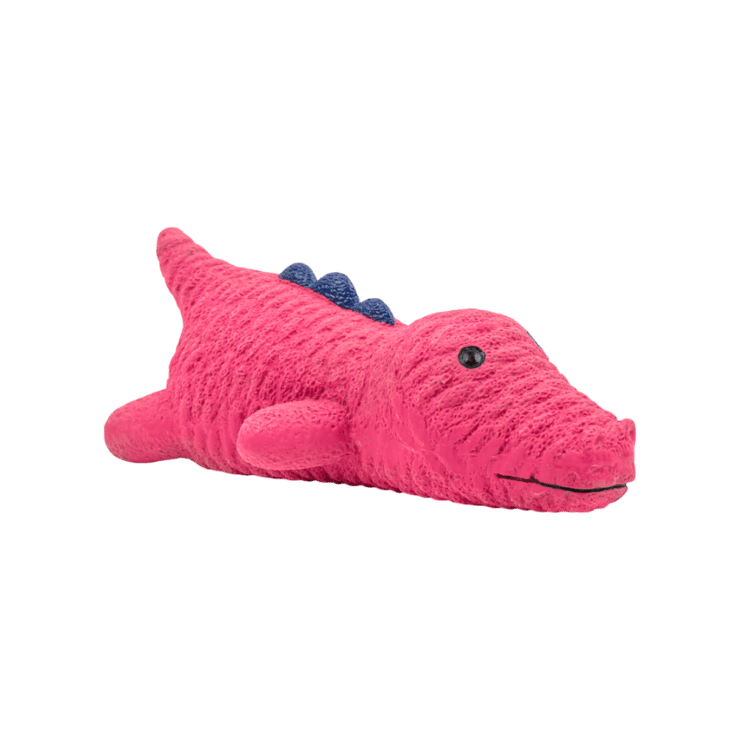 HUFT Crocodile Squeaky Dog Chew Toy (Pink) – 1 piece