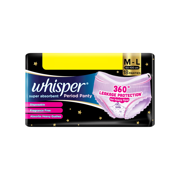 Whisper Leakage Protection Disposable Period Panty – 18 pieces