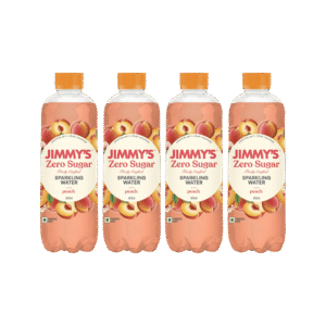 Jimmy's Zero Sugar Sparkling Water (Peach) - Pack of 4