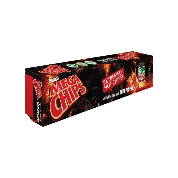 Mega Chips Extreme Thai Pepper Potato Chips – 50 g