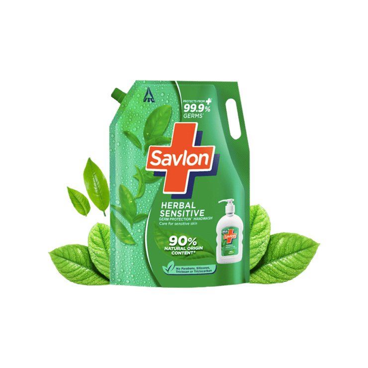 Savlon Herbal Sensitive Germ Protection Hand Wash Refill – 1.35 ltr