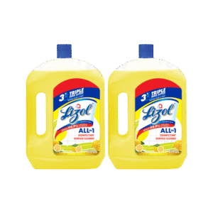 Lizol Disinfectant Surface & Floor Cleaner (Citrus) 2 l - Pack of 2 - 2 x 2 ltr