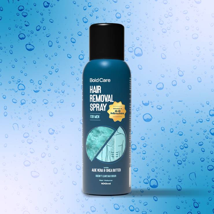 Bold Care Men’s Hair Removal Spray with Aloe Vera & Shea Butter – 100 g