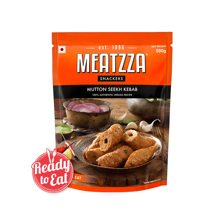 Meatzza Mutton Seekh Kebab (Frozen) – 500 g