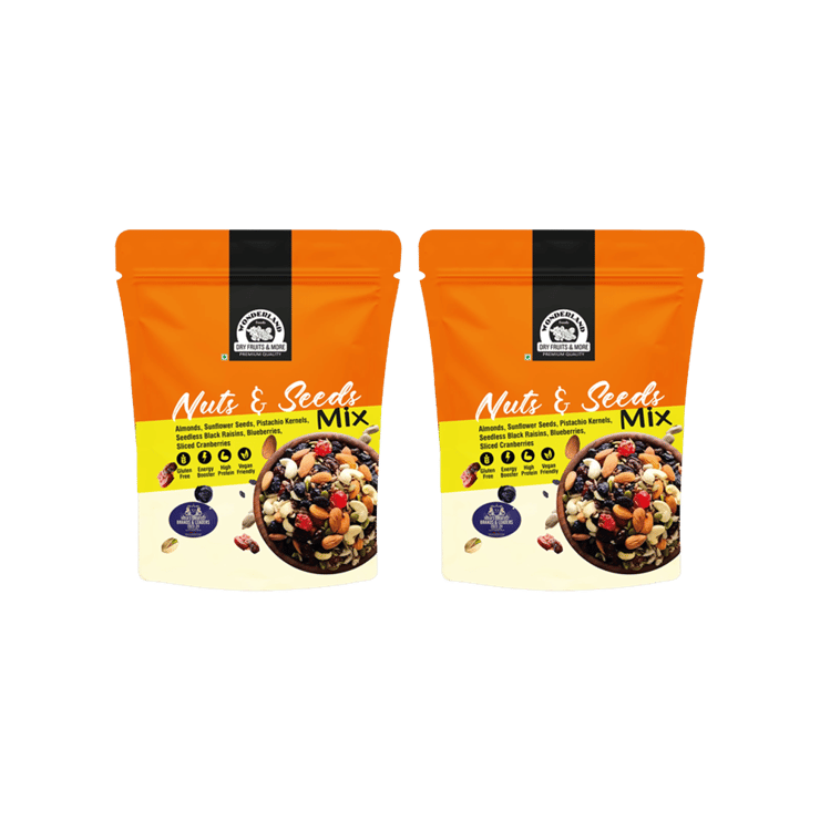 Wonderland Foods Nuts, Berries & Seeds Mix – Pack of 2 – 2 x 100 g