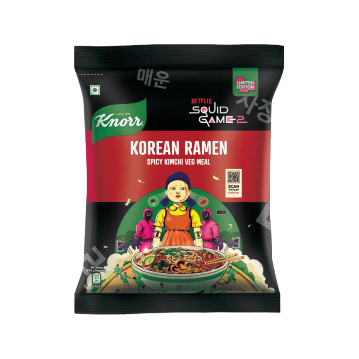 Knorr Korean Ramen Spicy Kimchi Veg Flavoured Instant Noodles – 96 g