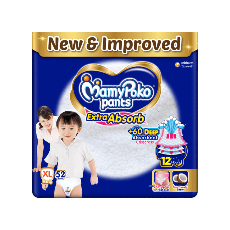 MamyPoko Pants Extra Absorb Baby Diaper (XL, 12-17 kg)