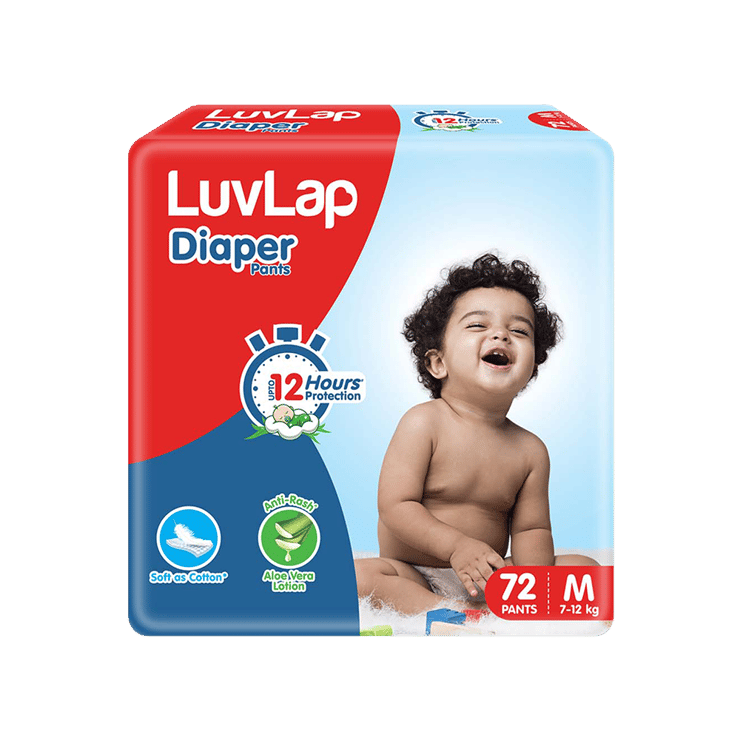 LuvLap Baby Diaper Pants (M, 7-12 kg)