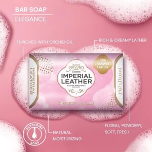 Cussons Imperial Leather Elegance Bathing Bar (125g) Pack of 6 | Rich Creamy Lather & Long-lasting Fragrance