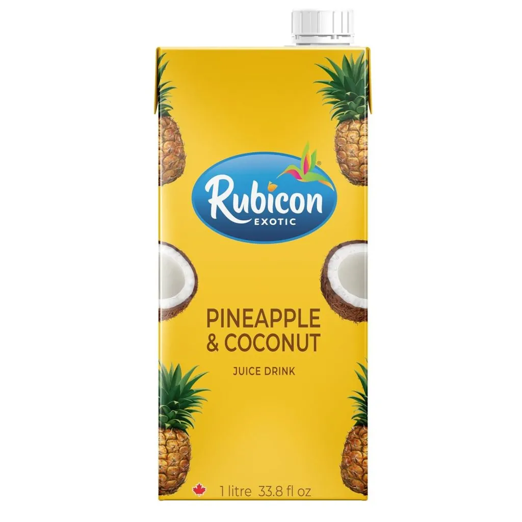 Rubicon Exotic Pineapple & Coconut Juice Drink 1 L | Tropical Fruit Beverage | Rich in Vitamin C | Refreshing Summer Drink