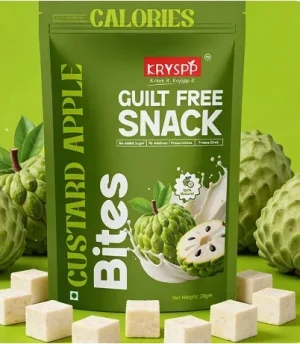 Kryspp Custard Apple Crunch Bites – Sweet, Fruity & Guilt-Free Snacking
