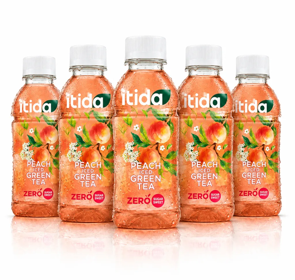 Itida Iced Green Tea Peach & Elderflower, Zero Added Sugar, 200ml Pack of 6, Refreshing Beverage