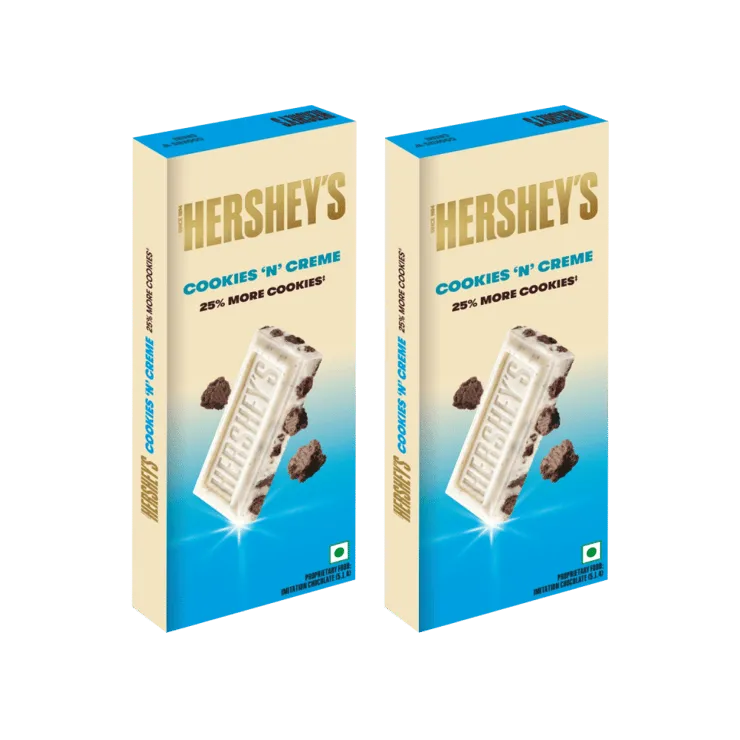 Hershey’s Cookies n Creme White Chocolate Bar 100 g – Pack of 2 – 2 x 90 g