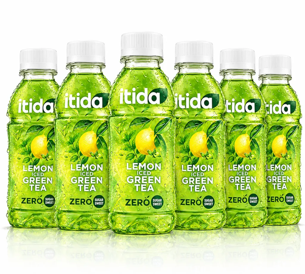 Itida Iced Green Tea Mojito Mint & Lemon, Zero Added Sugar, 200ml Pack of 6, Refreshing Drink