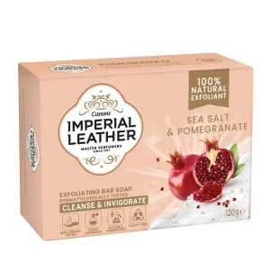 Refreshing sea salt and pomegranate soap gently cleanses skin, leaving it fresh, smooth, fragrant, and revitalized.