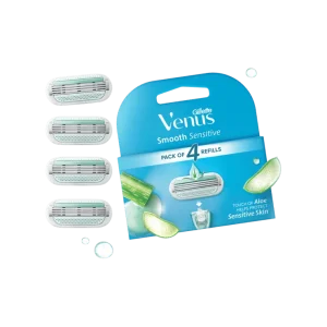 Gillette Venus Women's Razor Cartridge Glide Strip with Aloe Extracts - 4 units