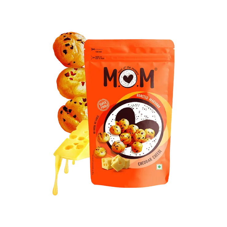 Cheddar Cheese Roasted Makhana by MOM – Meal Of The Moment – 52 g