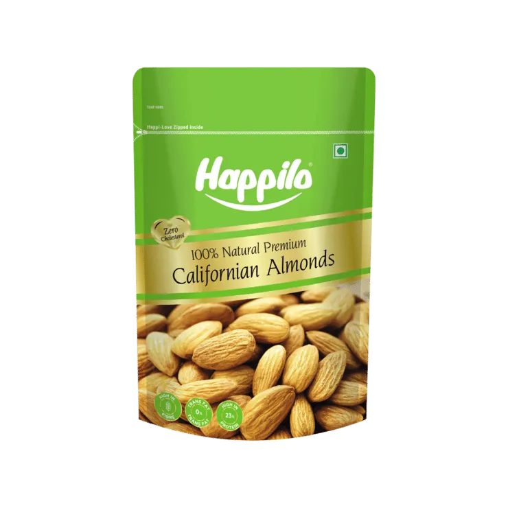 Happilo Premium Natural Californian Almonds (Hirave Badam) – 200 g