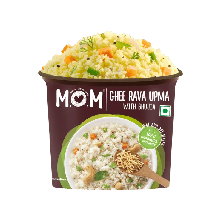 MOM – Meal Of The Moment Ghee Rava Upma With Bhujia – 75 g
