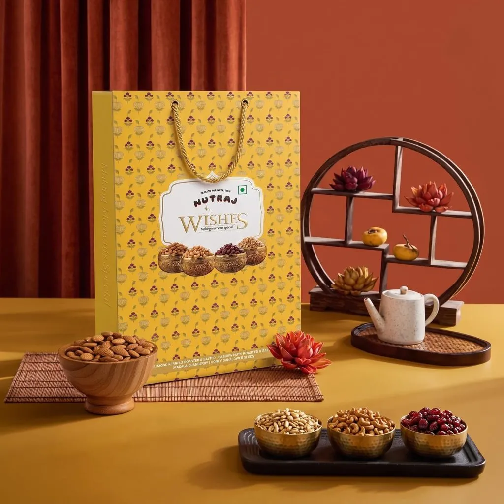 Nutraj Signature Nutraj Wishes Floral Grace Box 400g | Diwali Gift Box | Diwali Gift Items | Diwali Gifts for Family and Friends Chocolate Gift Pack