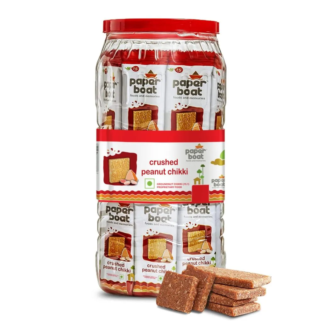 Crushed Peanut Chikki – Jar (50 units x 16g each) 800g