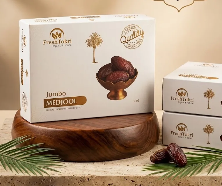 Fresh Tokri FreshTokri Premium Medjool Dates 1kg – 100% Organic, Natural & Jumbo Size Snacks