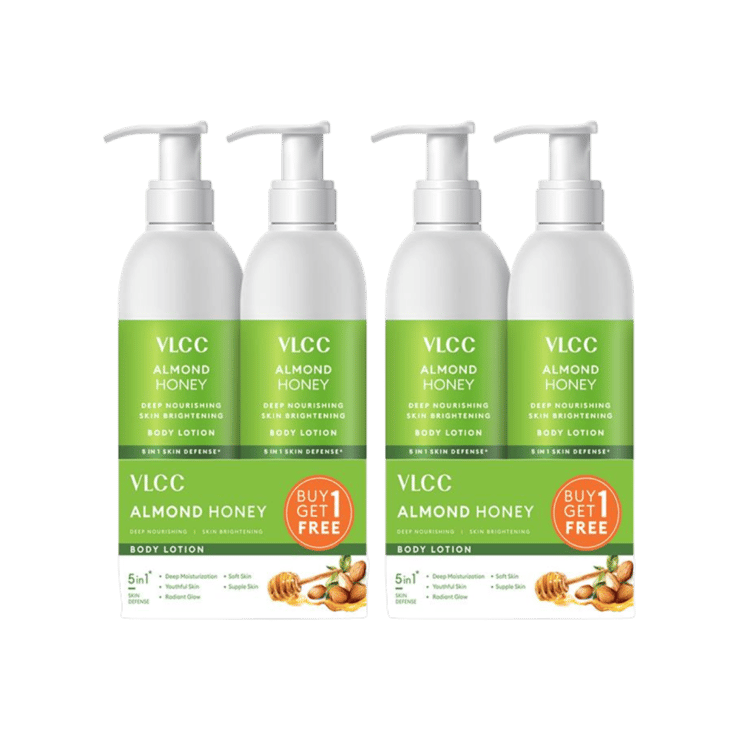 VLCC Almond Honey Deep Nourishing Skin Brightening Body Lotion – Buy 1 Get 1 Free – Pack of 2 – 2 x 2 x 350 ml