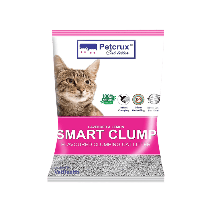 Petcrux Smart Clump Cat Litter (Lavender and Lemon) – 2 kg