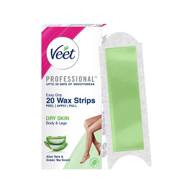 Veet Hair Removal Wax Strips (Dry Skin) – 1 pack (20 pieces)