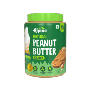 Alpino Natural Crunch Unsweetened Peanut Butter - 1 kg