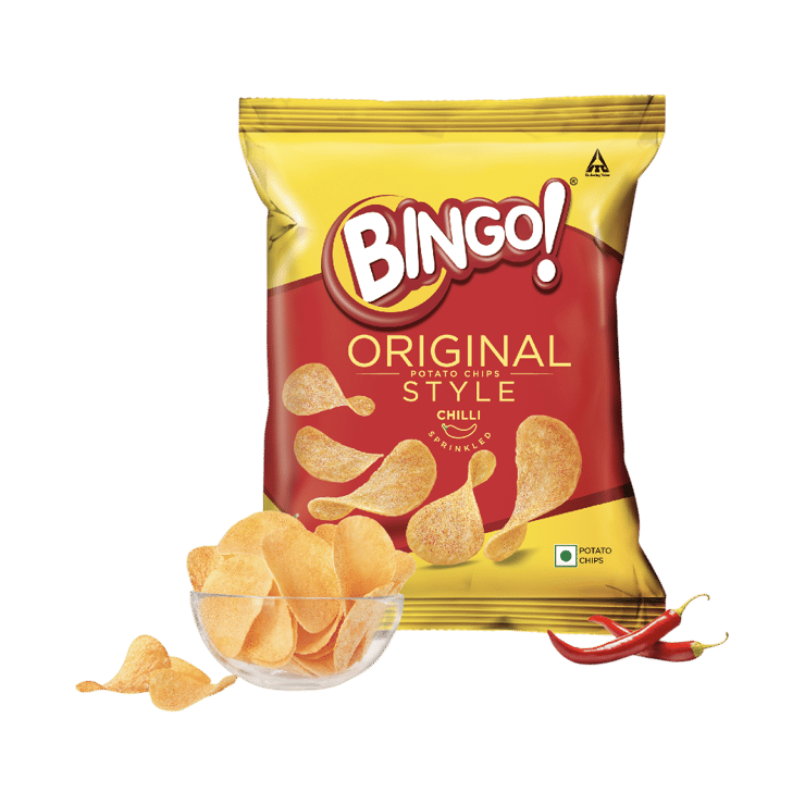 Bingo Original Style Chilli Sprinkled Potato Chips – 85 g