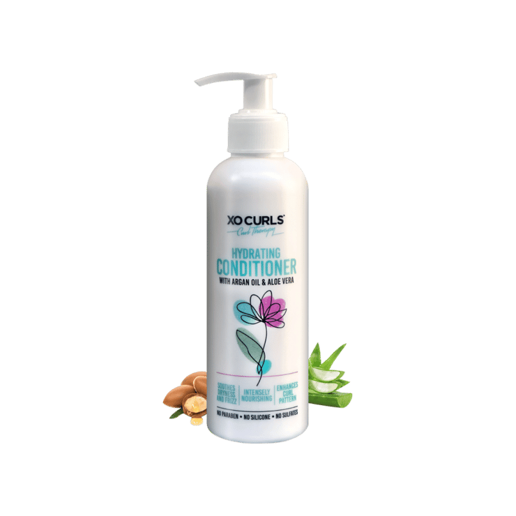 XO CURLS Hydrating Conditioner With Argan Oil & Aloe Vera – 250 ml