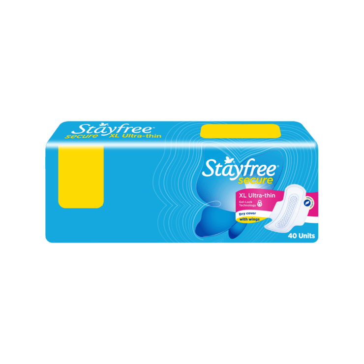 Stayfree Secure Ultra-Thin Sanitary Pads – 1 pack (40 pieces)