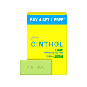 Cinthol Lime Bath Soap 5 x 100 g - Buy 4 Get 1 Free - 5 x 100 g