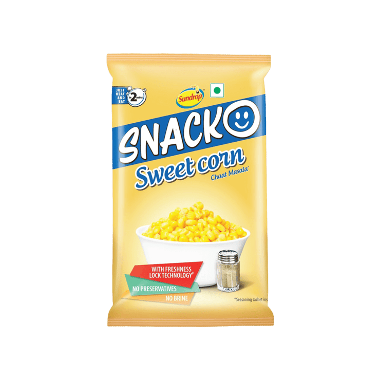Sundrop Snacko Sweet Corn – Chaat Masala – 121.5 g