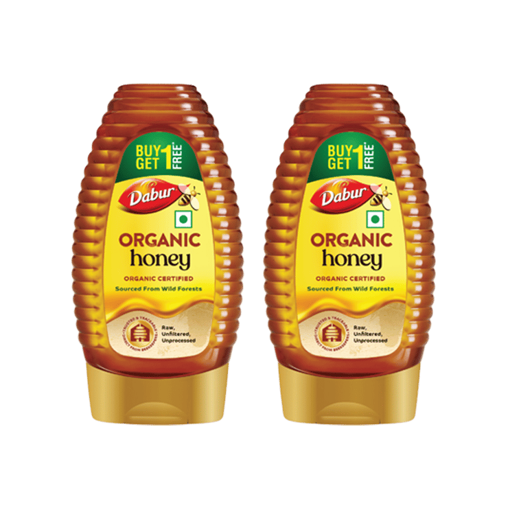 Dabur Squeezy Organic Honey Buy 1 Get 1 Free – 2 x 225 ml