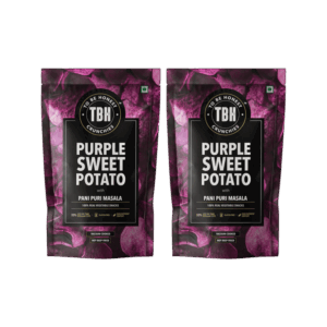 To Be Honest Purple Sweet Potato Chips with Pani Puri Masala - Pack of 2 - 2 x 75 g