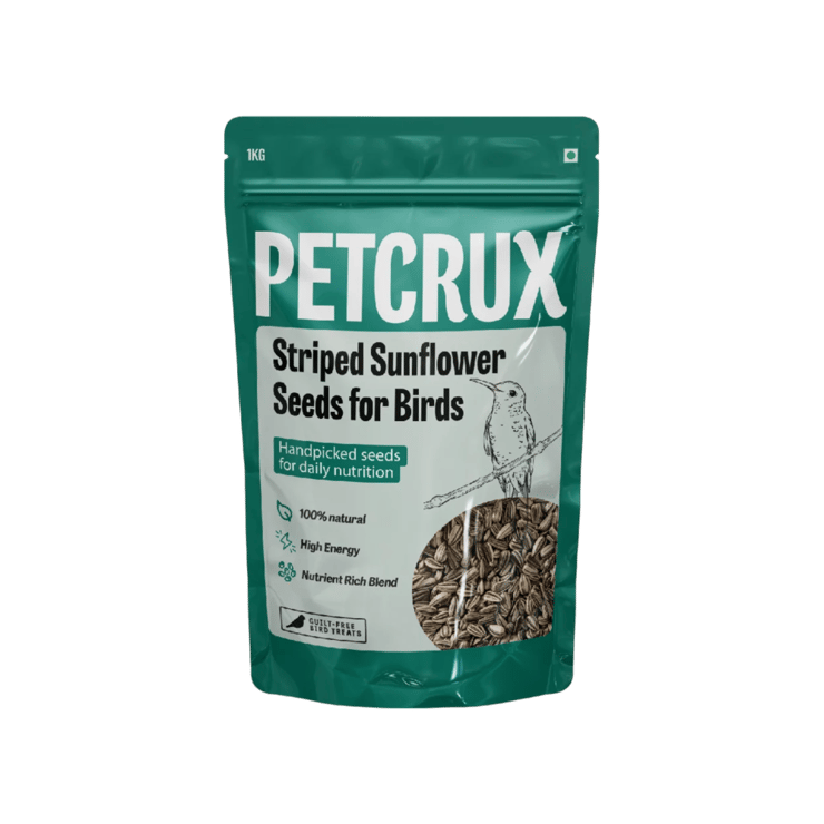 Petcrux Striped Sunflower Seeds Bird Food – 1 kg