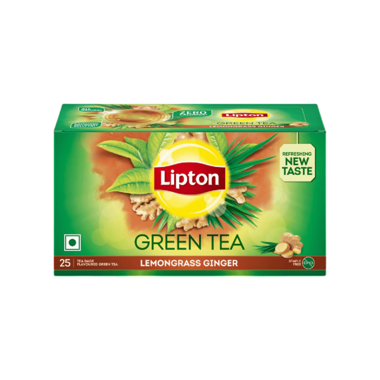 Lipton Lemongrass Ginger Green Tea Bags – 25 x 1.3 g