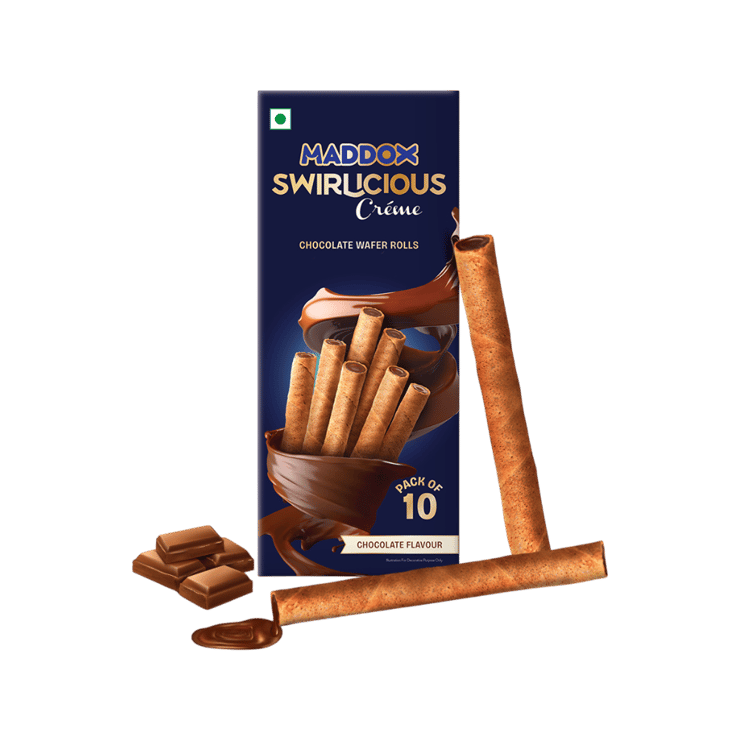 Maddox Swirlicious Chocolate Wafer Roll – 105 g